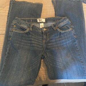SO Blue Straight Leg Jeans Classic Style